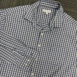 Peter Millar Summer Comfort XL Long Sleeve‎ Button Down Shirt Gingham Check